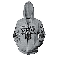 The Offspring mikina, Skeletons Grey Zip, men´s