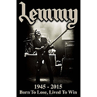 Motorhead textile banner 68cm x 106cm, Lemmy Lived To Win