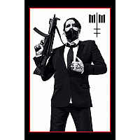 Marilyn Manson textile banner 68cm x 106cm, Machine Gun