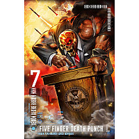 Five Finger Death Punch textile banner 68cm x 106cm, And Justice For None