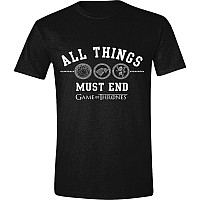 Hra o trůny t-shirt, All Things Must End, men´s