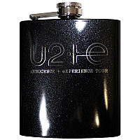 U2 hip flask 200 ml/0.2 kg, Logo Black