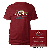 U2 t-shirt, Joshua Tree Logo 2017 BP Red, men´s