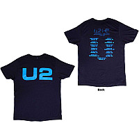 U2 t-shirt, Logo E+I 2018 Tour Dates BP Navy Blue, men´s