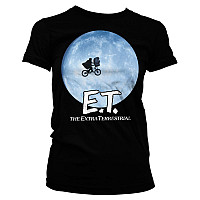 E.T. Mimozemšťan t-shirt, Bike In The Moon Girly Black, ladies