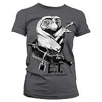 E.T. Mimozemšťan t-shirt, Biking Distressed Girly Dark Grey, ladies