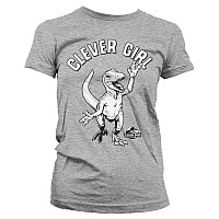 Jurský Park t-shirt, Clever Girl Girly Grey, ladies