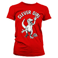 Jurský Park t-shirt, Clever Girl Girly Red, ladies