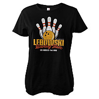 Big Lebowski t-shirt, Lebowski Bowling Team Girly Black, ladies