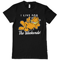 Garfield t-shirt, Live For The Weekend Black, men´s