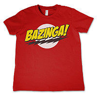 Big Bang Theory t-shirt, Bazinga Super Logo Kids Red, kids