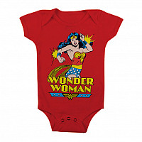 Wonder Woman baby body t-shirt, Baby Body Red, kids