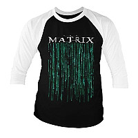 Matrix t-shirt, Matrix Baseball 3/4 Sleeve Black & White, men´s