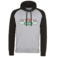 Friends mikina, Central Perk Baseball Hoodie Black & Grey, men´s