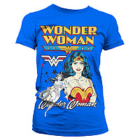 Wonder Woman t-shirt, Posing Wonder Woman Girly Blue, ladies