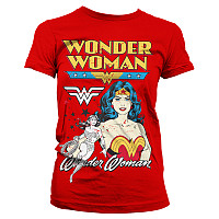 Wonder Woman t-shirt, Posing Wonder Woman Girly Red, ladies