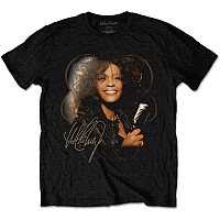 Whitney Houston t-shirt, Vintage Mic Photo Black, men´s