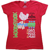 Woodstock t-shirt, Vintage Classic Poster Red, ladies