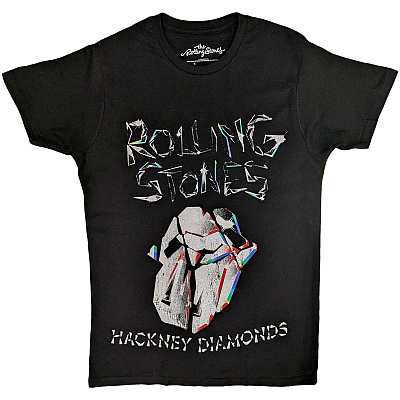 Black rolling stones t shirt on sale