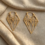 Rammstein náušnice z 1 mm silné nerez oceli vel. 43 x 50 mm 2 pcs, Diamant Gold