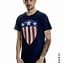 Captain America t-shirt,Cracked Long Shield Navy, men´s
