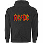 AC/DC mikina, Logo Zipped BP Charcoal Grey, men´s