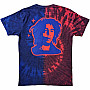 Bob Marley t-shirt, Trippy Text Dye Wash BP Red & Blue, men´s