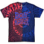 Bob Marley t-shirt, Trippy Text Dye Wash BP Red & Blue, men´s