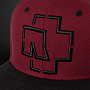 Rammstein snapback Snapback, Bordeaux Red & Black, unisex one size
