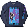 Guns N Roses t-shirt long rukáv, Get In The Ring Tour BP Navy Blue, men´s