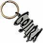 Gojira kovová keychain 45x30 mm, Logo Black Silver Zinc