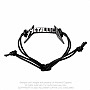 Metallica bracelet s posuvníkem do max 25 cm, 3D Classic Logo 25x52x10 mm 8 g