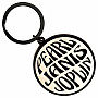 Janis Joplin kovová keychain 45 mm, Pearl Emblem Mono Zinc