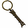Megadeth kovová keychain 55x14 mm, Gold Logo Zinc