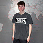 Nine Inch Nails t-shirt, Classic Logo Stone Wash Charcoal Grey, men´s