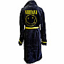 Nirvana bathrobe, Yellow Smiley Black, unisex