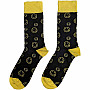 Nirvana ponožky, Outline Happy Faces Black, unisex - velikost 4 až 7 (36 až 40 EU)