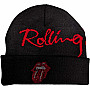 Rolling Stones winter beanie cap, Embellished Classic Tongue BP Black
