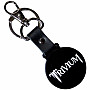 Trivium kovová keychain 40 mm, Classic Logo Mono Circle Zinc