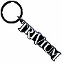 Trivium kovová keychain 65 mm, Logo Black Zinc
