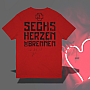 Rammstein t-shirt, Sechs Herzen BP Red, men´s