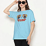 Čelisti t-shirt, Beach Closed Now Swimming Sky Blue, ladies